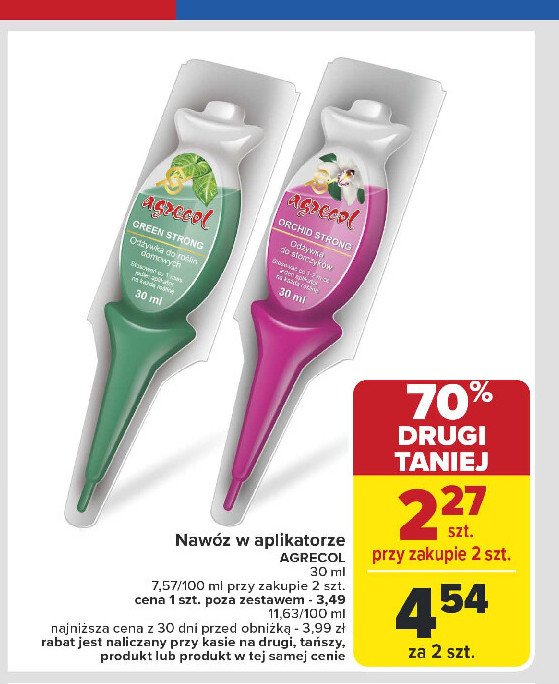 Odżywka orchid strong Agrecol promocja w Carrefour