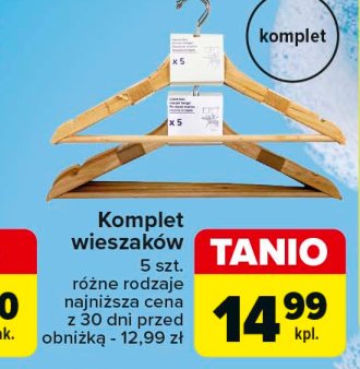 Wieszaki drewniane promocja