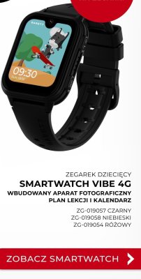 Smartwatch zegarek dziecięcy Vibe 4G czarny ZG-019057 promocja w Briju