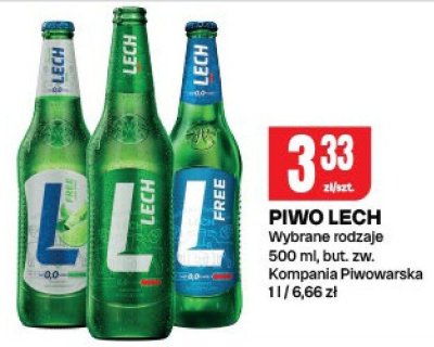 Piwo Lech wybrane rodzaje promocja w Chorten