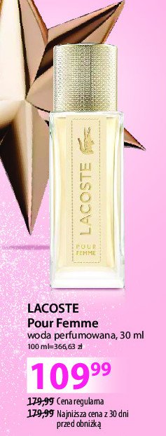 Woda perfumowana Lacoste Pour Femme White promocja w Hebe