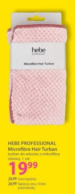 Turban HEBE PROFESSIONAL Microfibre Hair Turban do włosów z mikrofibry różowy promocja w Hebe