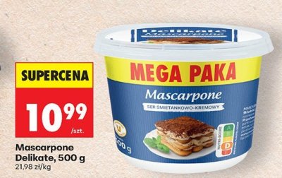 Mascarpone Delikate, 500 g promocja w Biedronka