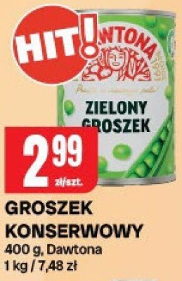 Groszek konserwowy zielony Dawtona promocja w Chorten