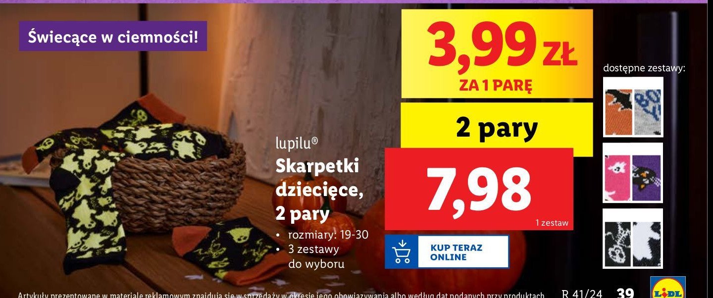 Skarpetki dziecięce abs 19-30 Lupilu promocja