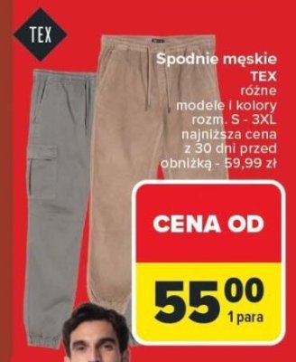 Spodnie dresowe męskie promocja w Carrefour
