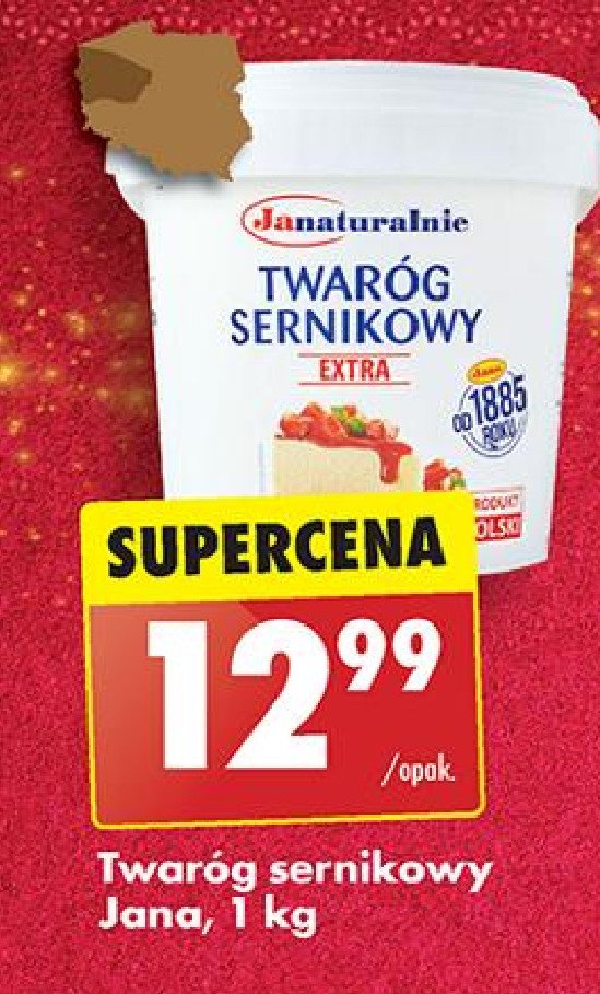 Twaróg sernikowy extra Janaturalnie promocja w Biedronka