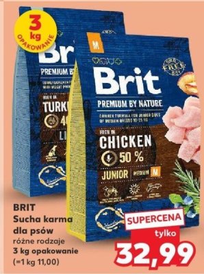 Sucha karma dla psów BRIT różne rodzaje promocja w Kaufland