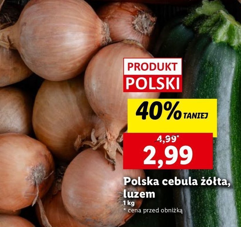 Cebula żółta polska promocja w Lidl