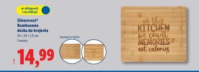 Bambusowa deska do krojenia Silvercrest promocja w Lidl