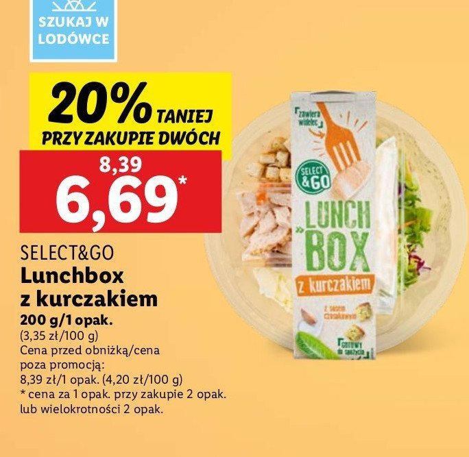 Lunchbox z kurczakiem Select & go promocja