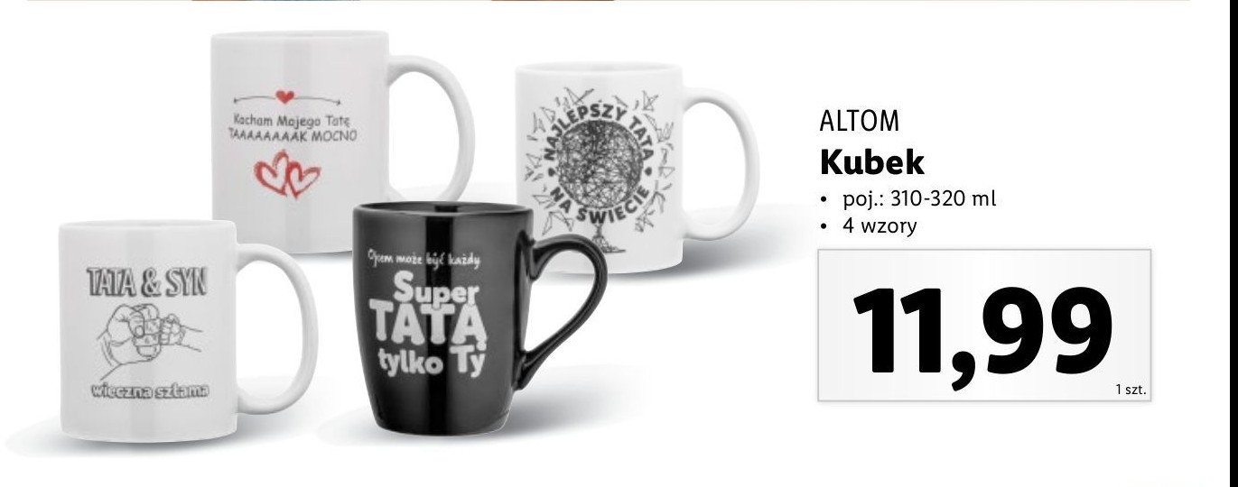 Kubek 320 ml tata Altom promocja