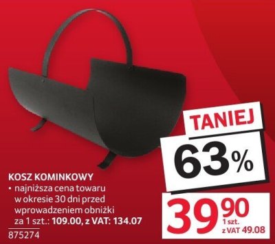 Kosz kominkowy promocja w Selgros