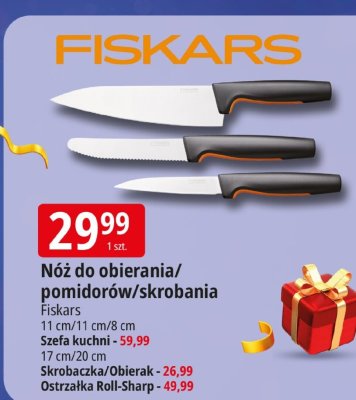 Nóż do obierania/pomidorów/skrobania Fiskars promocja w Leclerc