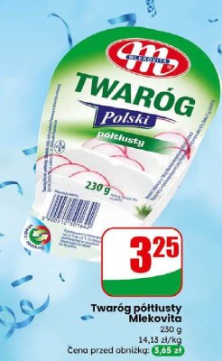 Twaróg półtłusty Mlekovita promocja w Dino