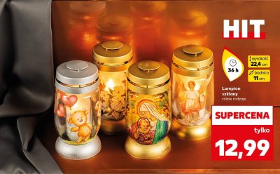 Lampion szklany różne rodzaje 36 h promocja w Kaufland