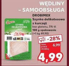 Szynka delikatesowa z kurcząt Drobimex promocja