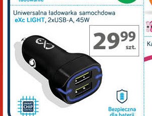 Ładowarka samochodowa light 2 x usb-a Exc promocja w Auchan