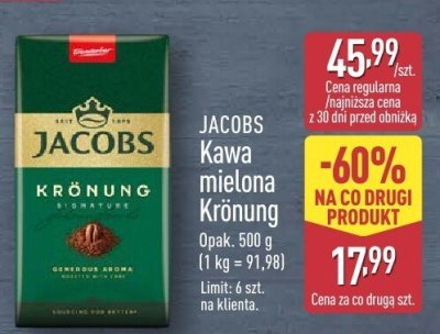Kawa mielona Krönung  promocja w Aldi