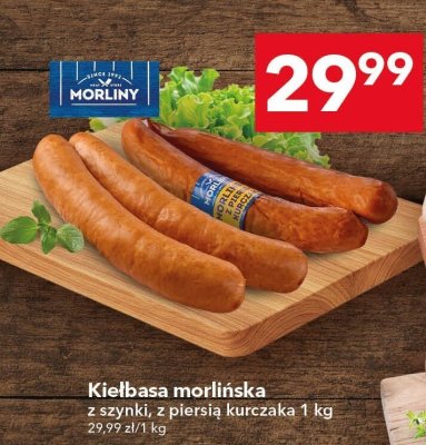 Kiełbasa morlińska z szynki z piersią kurczaka Morliny 1 kg promocja w LEWIATAN