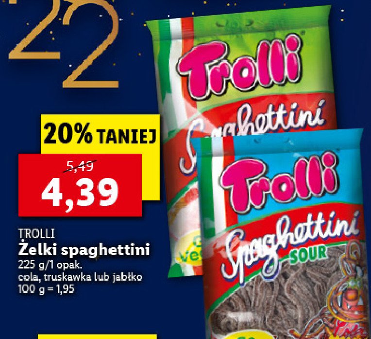 Żelki spaghettini cola Trolli promocja