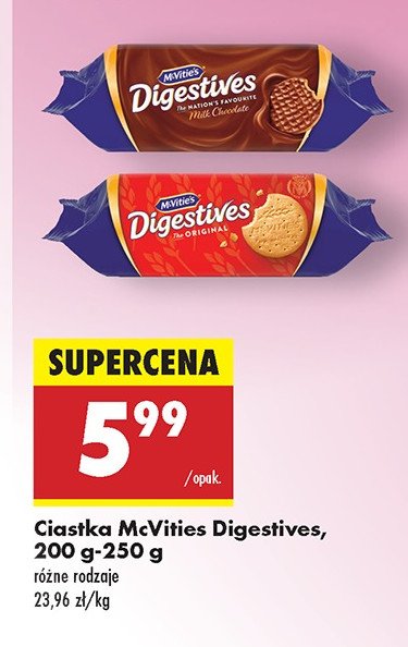 Ciastka pełnoziarniste MC VITIE'S DIGESTIVE promocja