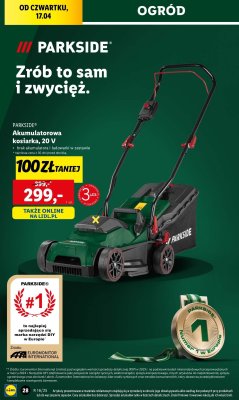 Kosiarka akumulatorowa 20v Parkside promocja