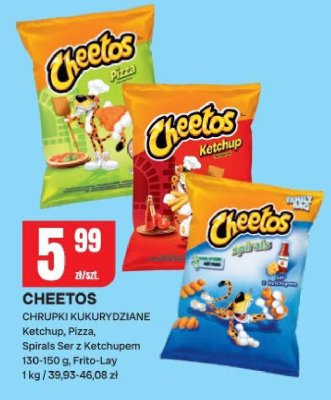 Chipsy Cheetos chrupki kukurydziane Ketchup, Pizza, Spirals Ser z Ketchupem promocja w Chorten