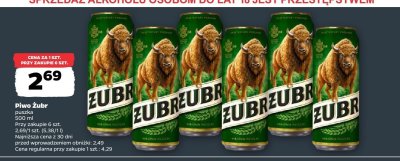 Piwo Żubr puszka promocja w Netto