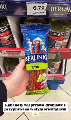 Kabanosy tajskie Berlinki promocja w Dino