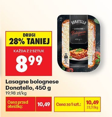 Lasagne bolognese Donatello promocja w Biedronka