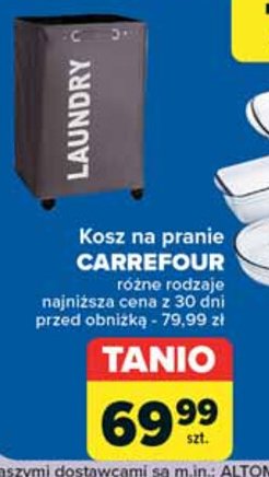 Kosz na pranie Carrefour promocja