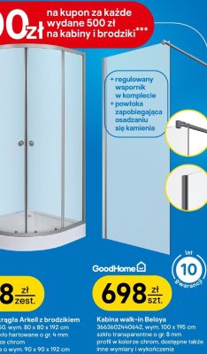 Kabina walk-in Beloya promocja w Castorama