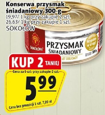 Konserwa przysmak śniadaniowy SOKOŁÓW promocja w Prim Market