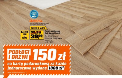 Panele podłogowe Dąb Natural Parioli promocja w OBI