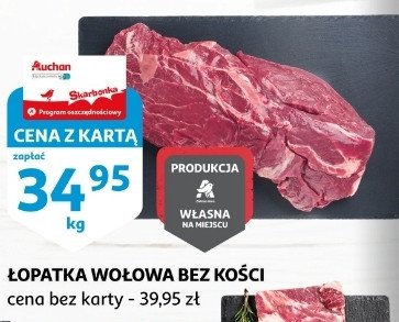 Łopatka wołowa bez kości Auchan promocja w Leclerc