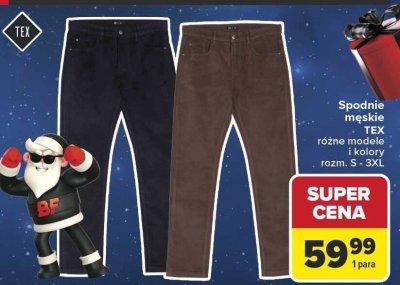 Spodnie męskie, różne modele i kolory promocja w Carrefour