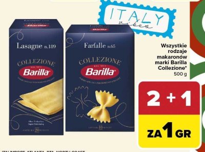 Makaron BARILLA Collezione Lasagne, Farfalle promocja w Carrefour Market
