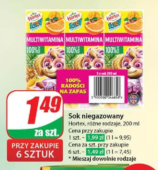 Sok multiwitamina Hortex leon promocja