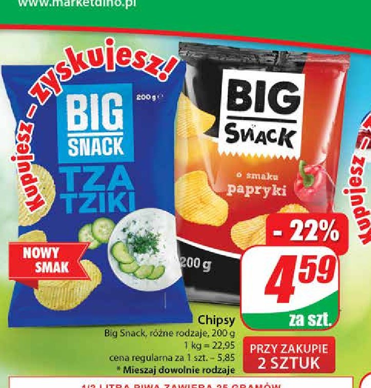 Chipsy tzatziki Big snack promocja