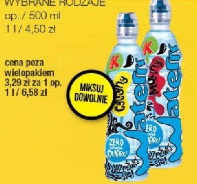 Napój niegazowany Kubuś Waterrr promocja w SPAR