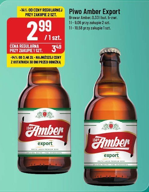 Piwo Amber export promocja