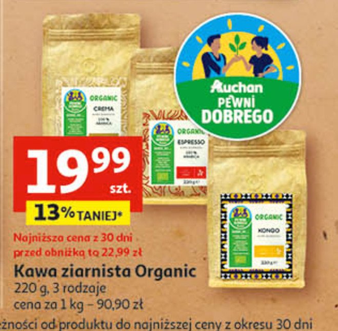 Kawa kongo Auchan pewni dobrego promocja