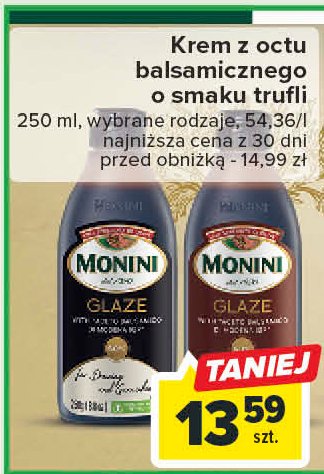 Krem z octu balsamicznego o białej trufli Monini glaze promocja