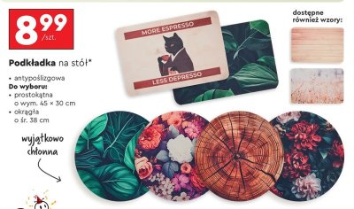 Podkładka na stół prostokątna 45x30 cm promocja w Biedronka