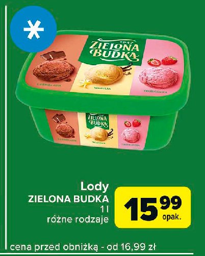 Lody czekoladowo- waniliowo- truskawkowe Zielona budka promocja