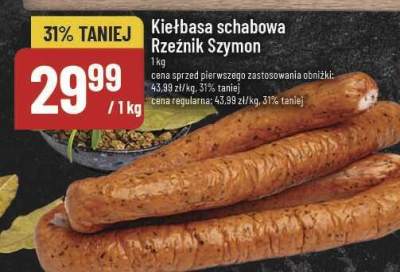 Kiełbasa schabowa Rzeźnik Szymon promocja w POLOmarket