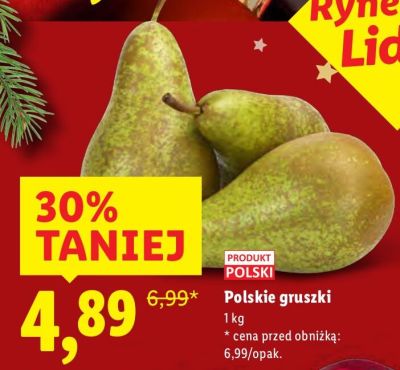 Gruszki Polskie gruszki promocja w Lidl