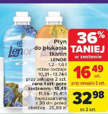 Płyn do płukania gold orchid Lenor classic promocja