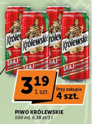 Piwo Królewskie Jasne Pełne promocja w Euro Sklep